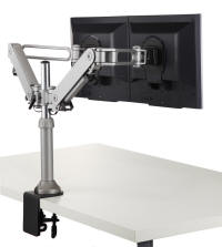 Dual Articulating 2 Monitor Arm - Clamp Mount