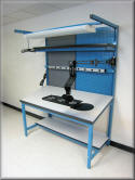 Workstation with Fixed Tilt Top