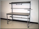 Packaging Table with Label Holder and Large Roll Holders