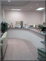 Plastic Laminated Curved Reception Counter