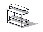 Printer Workstation w/ Offset Shelves