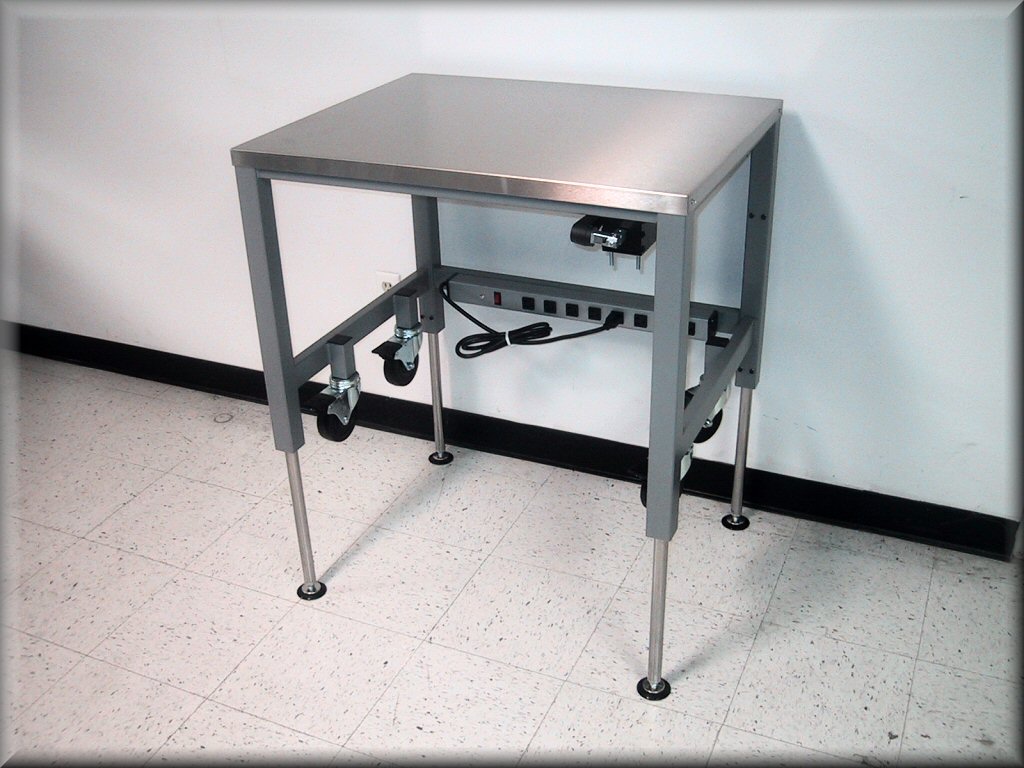 adjustable height stainless steel kitchen table